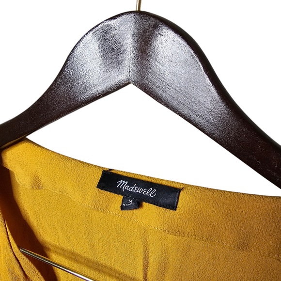 Madewell Mustard Yellow T Shirt Dress Short Sleeve Medium - Great Condition - Picture 4 of 5